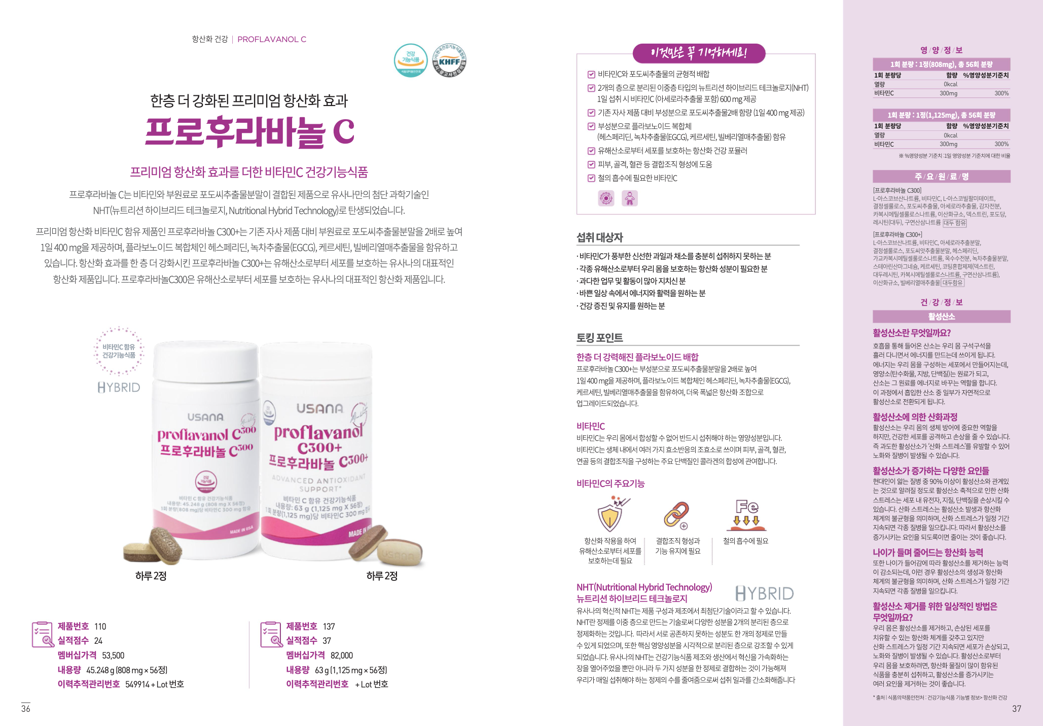 프로후라바놀 C300 플러스 공식 브로셔